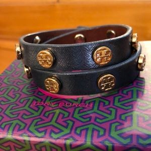 Tory Burch leather double bracelet